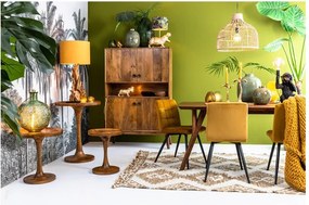 Кафява трапезна маса с акациев плот 100x200 cm Quenza – Light &amp; Living