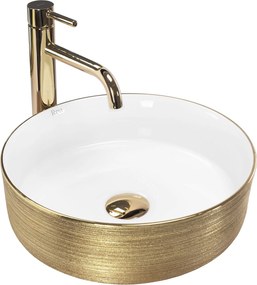 Умивалник за плот Rea Sami White Brush Gold