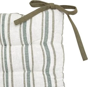 Възглавница за стол atmosphera Groove, Райе, Зелен, 38×38 cm