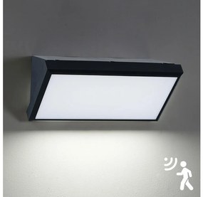 Brilagi - LED Екстериорен аплик със сензор TRIANGLE LED/20W/230V черен