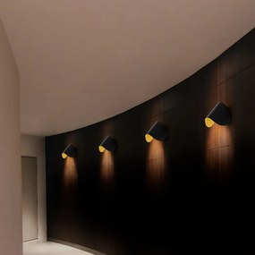 Черна LED стенна лампа Heybe – Opviq lights