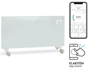 Klarstein Bornholm Smart, конвекторен нагревател, 2000 W,  WiFi, LCD дисплей, таймер, IP24, бял