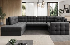 Ъглов диван Bale U-Антрацит-Ляв