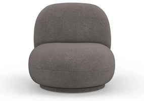 Сиво кресло от плат букле Chuck – Micadoni Home