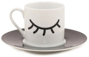 Комплект от 2 чаши и чинийки Eyes, 90 ml - Kütahya Porselen