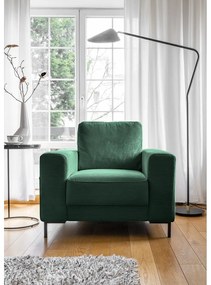 Тъмнозелено кресло от рипсено кадифе Lofty Lilly – Miuform