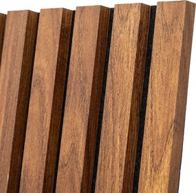 Декоративен aкустичен стенен панел Colva, 240x60 cm, MDF - Светло дърво