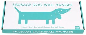 Тюркоазена метална стенна детска закачалка Sausage Dog – Rex London