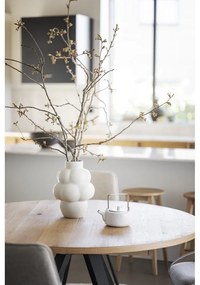 Кръгла сгъваема трапезна маса от декор от дъб в естествен цвят ø 135 cm Maddock – Rowico