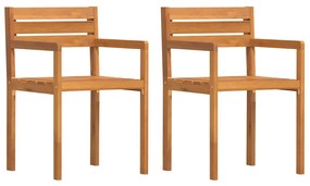 4108138 vidaXL Градински столове, 2 бр., 50x53x80 см, масивна акация