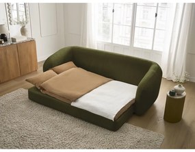 Зелен шенилов сгъваем диван 228 cm Neyo – Bobochic Paris