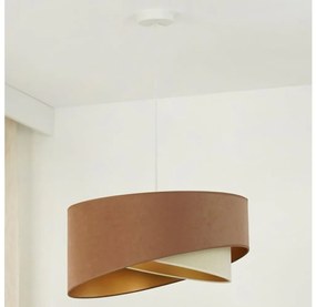 Brilagi - LED Пендел LYRA 1xE27/15W/230V кафяв/кремав/златист