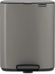 Сиво стоманено кошче за боклук с педал 12 l Bo – Brabantia