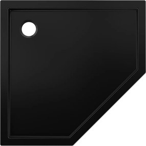 Mexen Flow петоъгълен ултратънък поддушов тас 80 x 80 см, черен мат - 46P708080