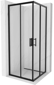 Mexen Rio квадратна душ кабина 80 x 80 см, прозрачна, черна - 860-080-080-70-00