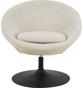 Бежово въртящо се шенилово кресло Center – Actona