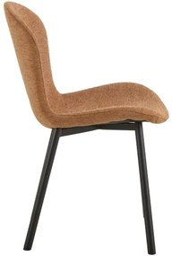 ФИОРА Теракота (тъкан Апиа 272) / черни крака – МОДЕРЕН ТАПИЦИРАН С ЧЕНИЛ СТОЛ ЗА ДНЕВНА/ТРАПЕЗАРИЯ