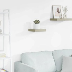 323865 vidaXL Окачен стенен рафт, дъб, 23x23,5x3,8 см, МДФ