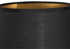 Модерна черна стенна лампа със златен интериор - Pluk