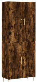 3195672 vidaXL Висок шкаф, опушен дъб, 69,5x34x180 см, инженерно дърво