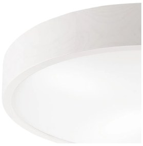 Бяла лампа за таван със стъклен абажур ø 58 cm Eveline - LAMKUR