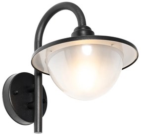 Класически външен стенен фенер черен IP44 - Bruges