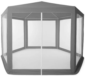 Градинска беседка с мрежа против комари 2 x 2 м Бял