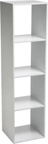 Рафт 5five Mix'n Modul, 4 отделения, MDF, 35x32x134 cm - Бял