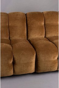 Кафяв кадифен модулен диван 364 cm Hackman – Dutchbone