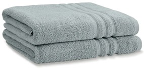 Сиво-зелени памучни хавлиени кърпи в комплект от 2 бр. от тери 90x140 cm Zero Twist – Catherine Lansfield