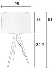 Бяла настолна лампа Tripod - Zuiver