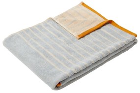 Синьо-оранжева памучна кърпа за баня Dora, 70 x 140 cm - Hübsch