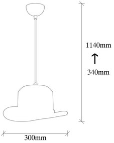 Черно висящо осветително тяло с метален абажур ø 30 cm Sivani – Opviq lights