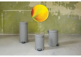 Кош за боклук с педал Brabantia NewIcon 1001091, 20 л, Плавно затваряне, Противоплъзгаща основа, Минерално покритие, Сив