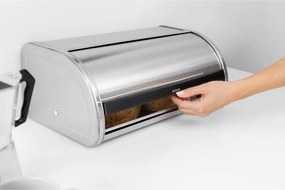 Кутия за хляб Brabantia Roll Top 646881, 16 л, 44.5х26 см, Лека и здрава конструкция, Инокс