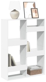 3309384 vidaXL Библиотека бяла 100x33x135 см инженерно дърво