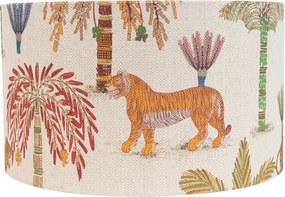 Текстилен абажур многоцветен с животински принт 35/35/20