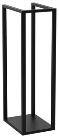Метална стойка за дърва 100x30 см черна