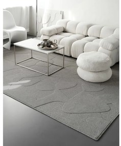 Сив вълнен килим 200x300 cm Morphic Botanica – Agnella