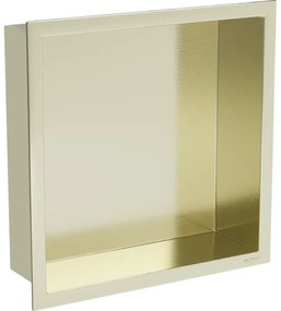 Mexen X-Wall-R нишева полица с яка 30 x 30 см, златисто четкана - 1950303010