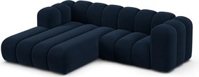 Тъмносин ъглов диван (ляв ъгъл) Lupine – Micadoni Home
