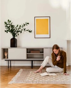 Сиво-бежова маса за телевизор 189x61x42 cm Mod – noo.ma