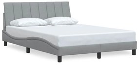 3310391 vidaXL Рамка за легло без матрак Hanko, светлосива, 140x200 см, плат