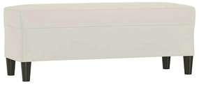 349429 vidaXL Пейка, кремава, 100x35x41 см, кадифе