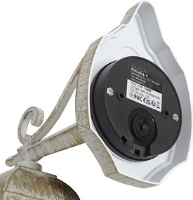 Винтидж външен стенен фенер бежов с антично злато IP44 - Antigua Down