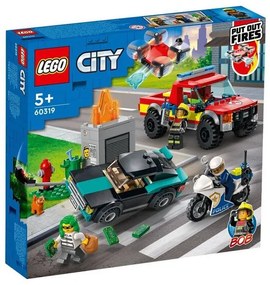 Конструктор LEGO City - Спасение при пожар и полицейско преследване - 60319