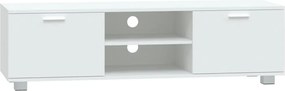 342622 vidaXL ТВ шкаф, бял, 140x40,5x35 см, инженерно дърво