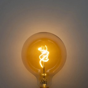 Комплект от 5 E27 димируеми LED крушки спираловидна нишка злато G125 4W 270 lm 2700K