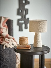 Бяла настолна лампа с текстилен абажур (височина 30 cm) Emmie – Bloomingville