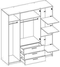 Гардероб Sigrid 4-врати